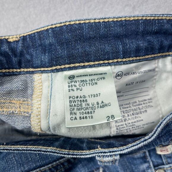 AG Adriano Goldschmied The Stilt Roll Up Cigarette Jean size 26‎ Straight Leg - Picture 7 of 10
